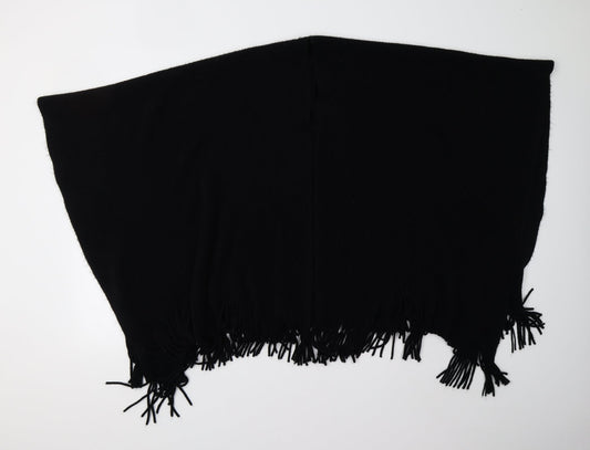 Preworn Womens Black  Knit Cape Jumper One Size