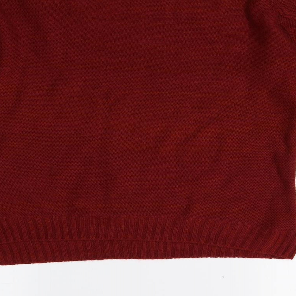 Matalan Womens Red  Knit Pullover Jumper Size M