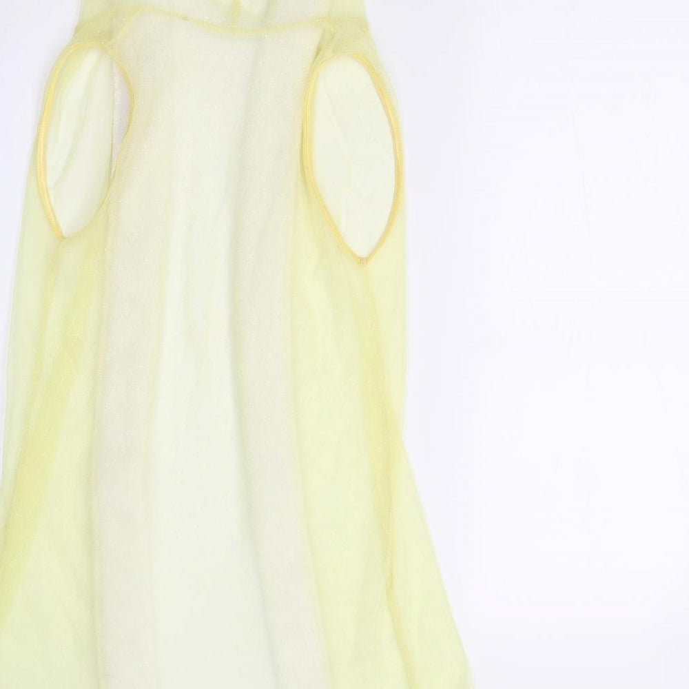 George Girls Yellow   Gilet Waistcoat Size 7-8 Years  - Disney