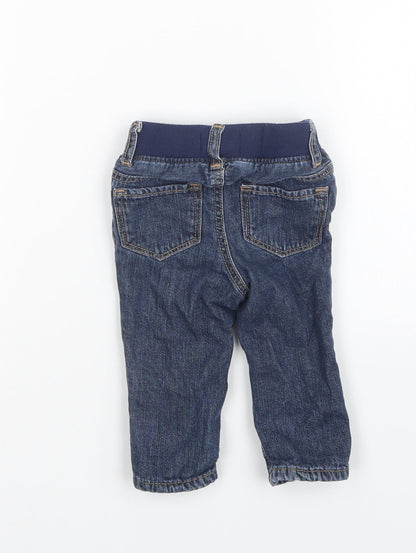 Back view of Gap girls’ blue jeans, size 3-6, months