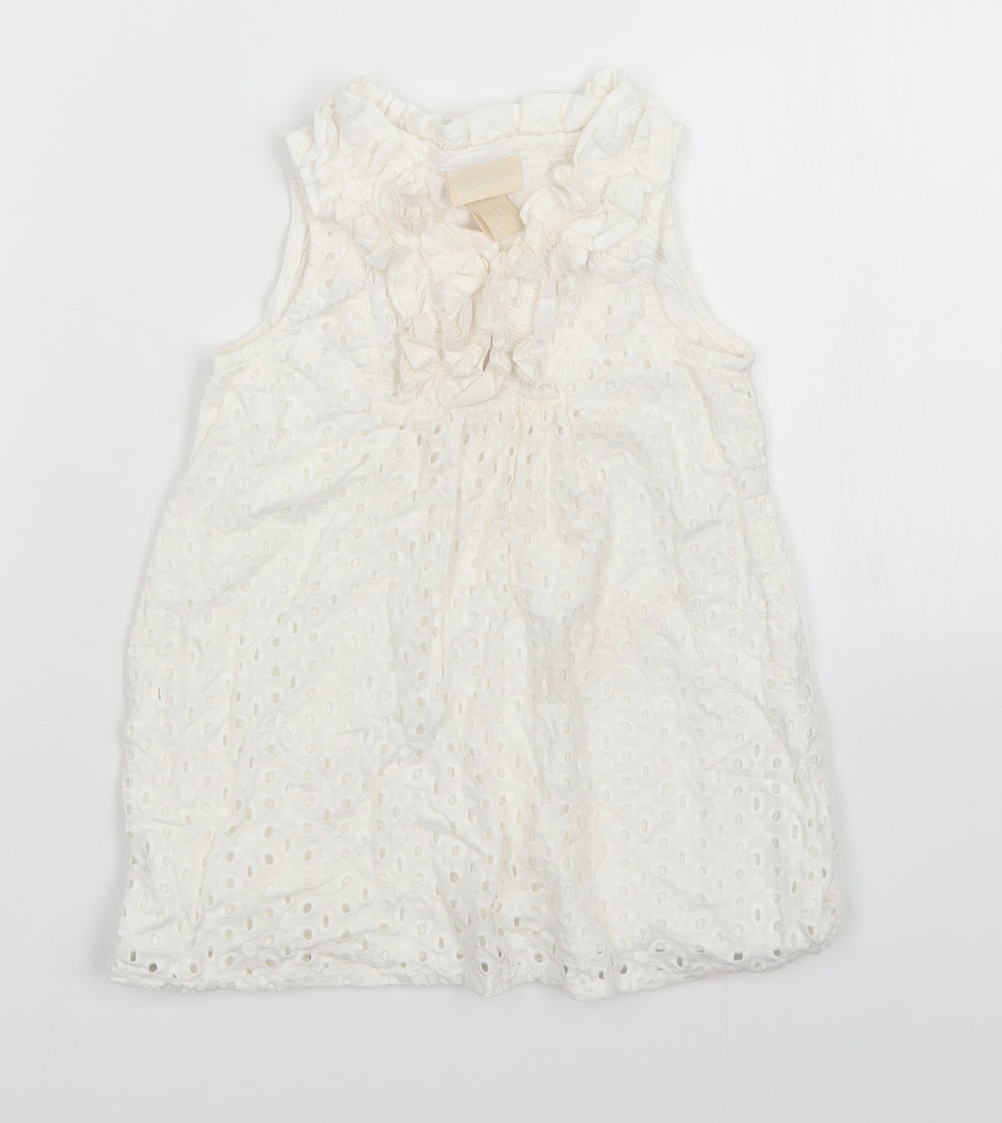 H&M Girls White Floral  A-Line  Size 12-18 Months