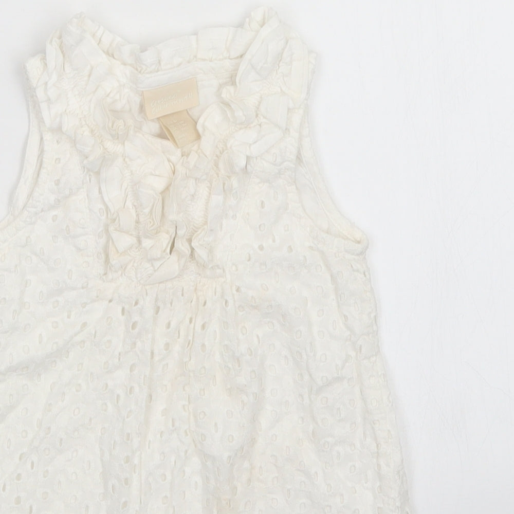 H&M Girls White Floral  A-Line  Size 12-18 Months