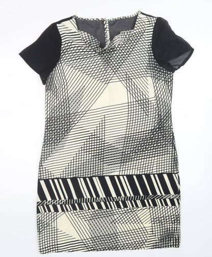 Next Womens Multicoloured Geometric  A-Line  Size 14