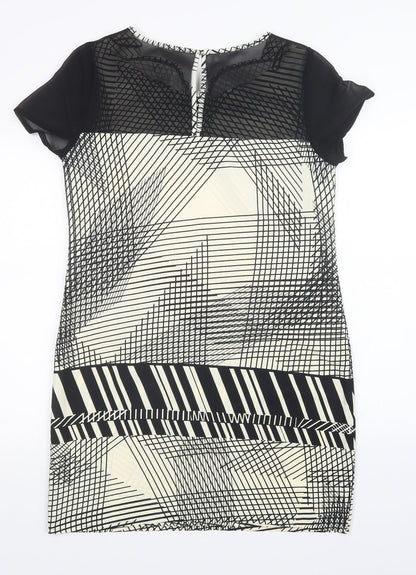 Next Womens Multicoloured Geometric  A-Line  Size 14