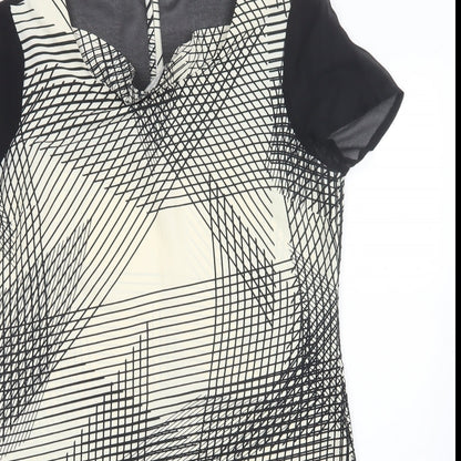 Next Womens Multicoloured Geometric  A-Line  Size 14