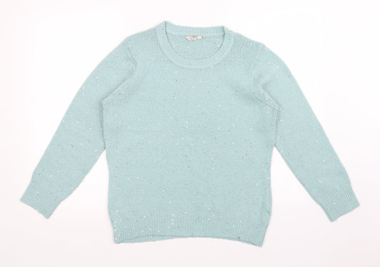 Peacocks Womens Green   Pullover Jumper Size M
