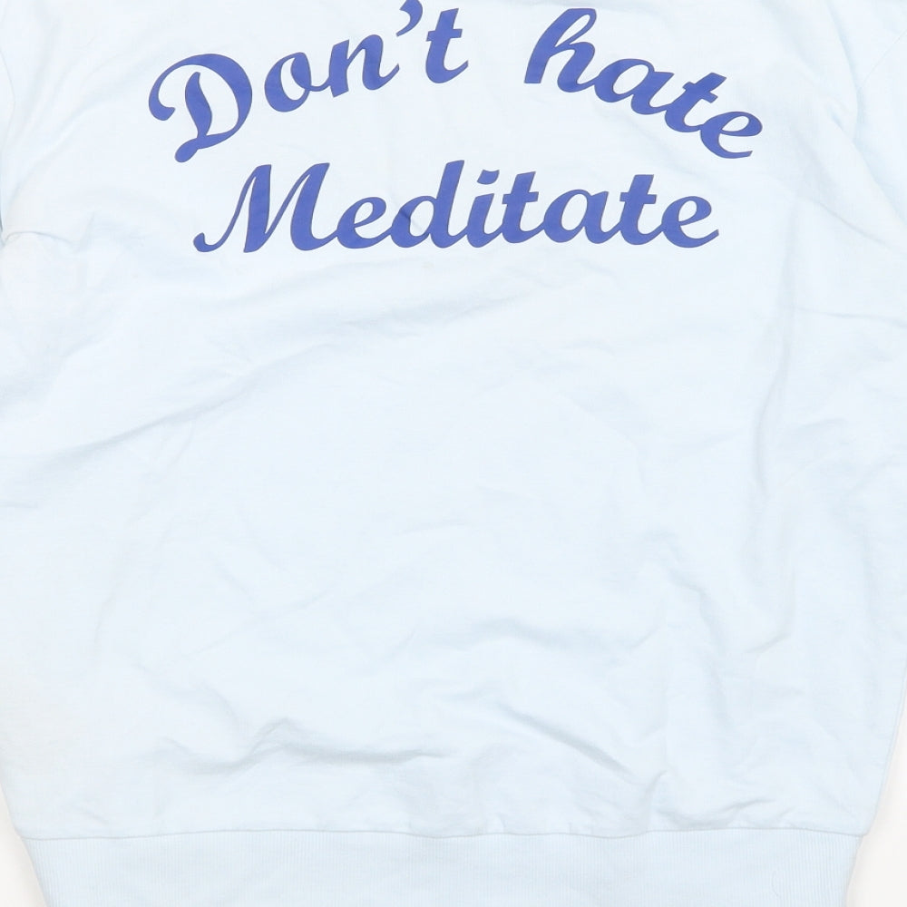 H&M Womens Blue   Pullover Sweatshirt Size S