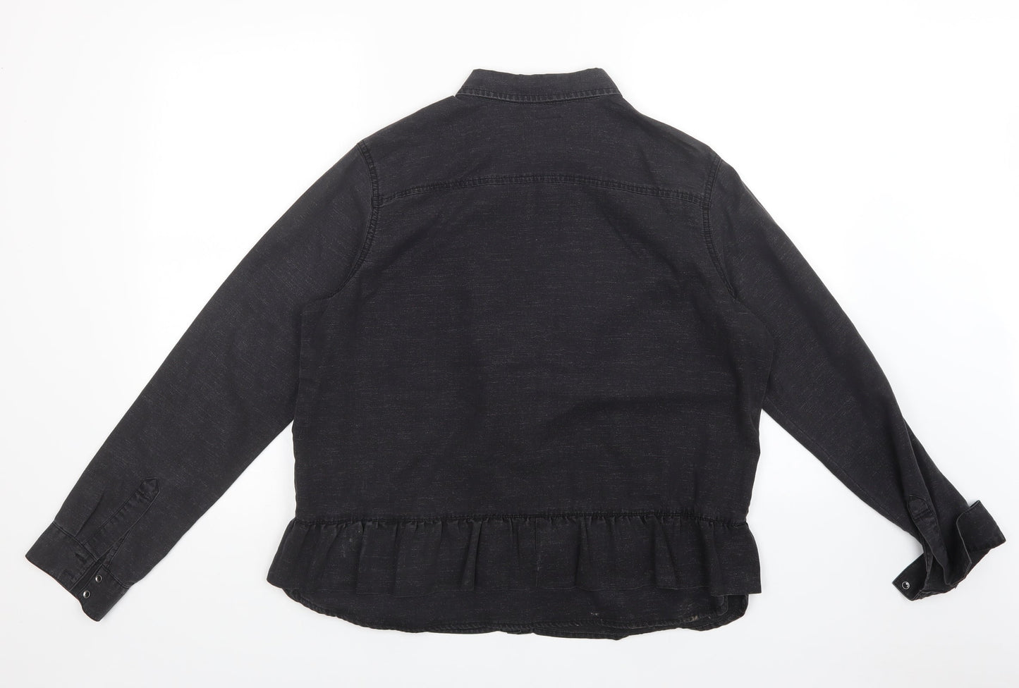NEXT Womens Black   Basic Button-Up Size 16