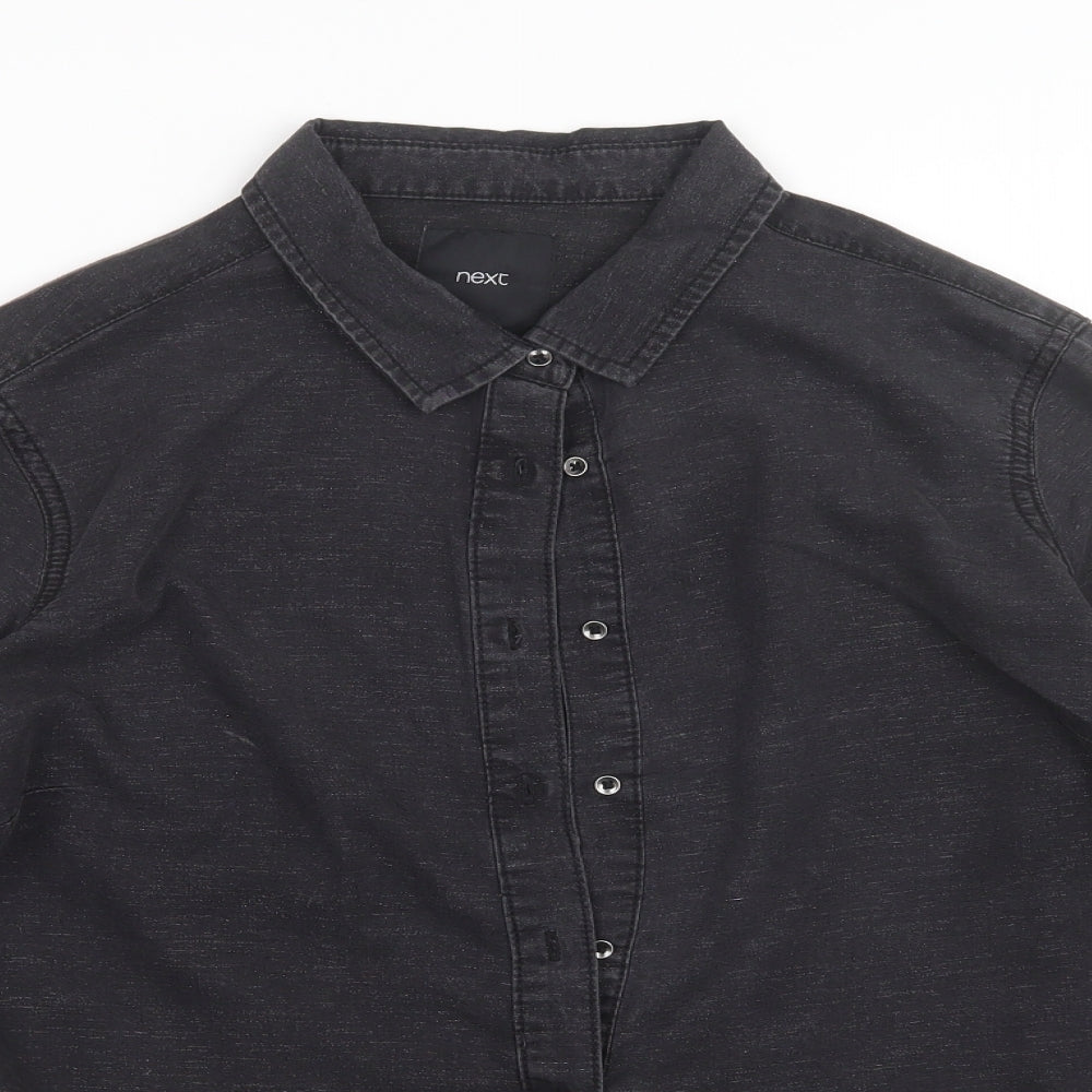 NEXT Womens Black   Basic Button-Up Size 16