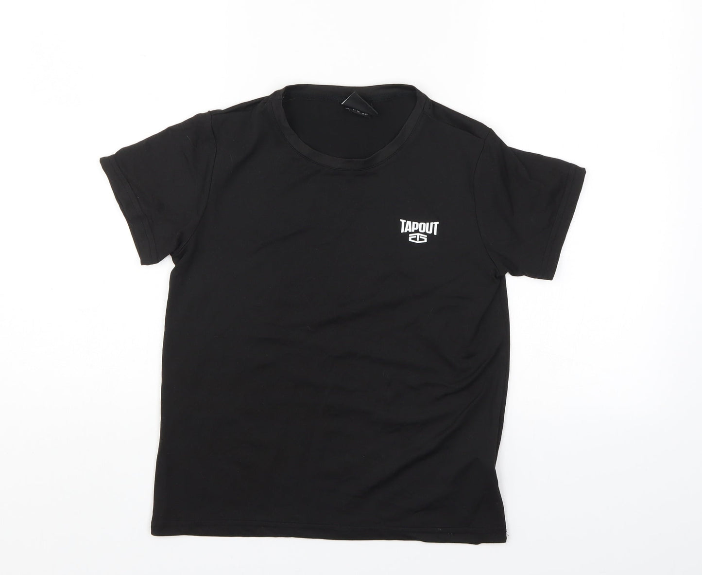 Tap Out Boys Black   Basic T-Shirt Size 7-8 Years