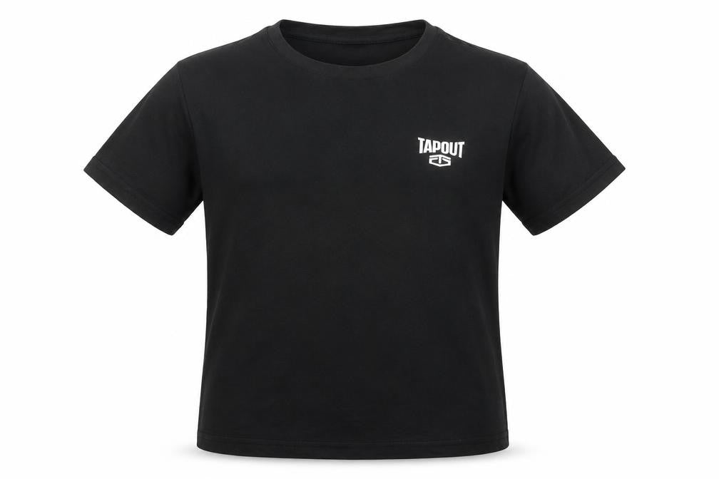Tap Out Boys Black   Basic T-Shirt Size 7-8 Years