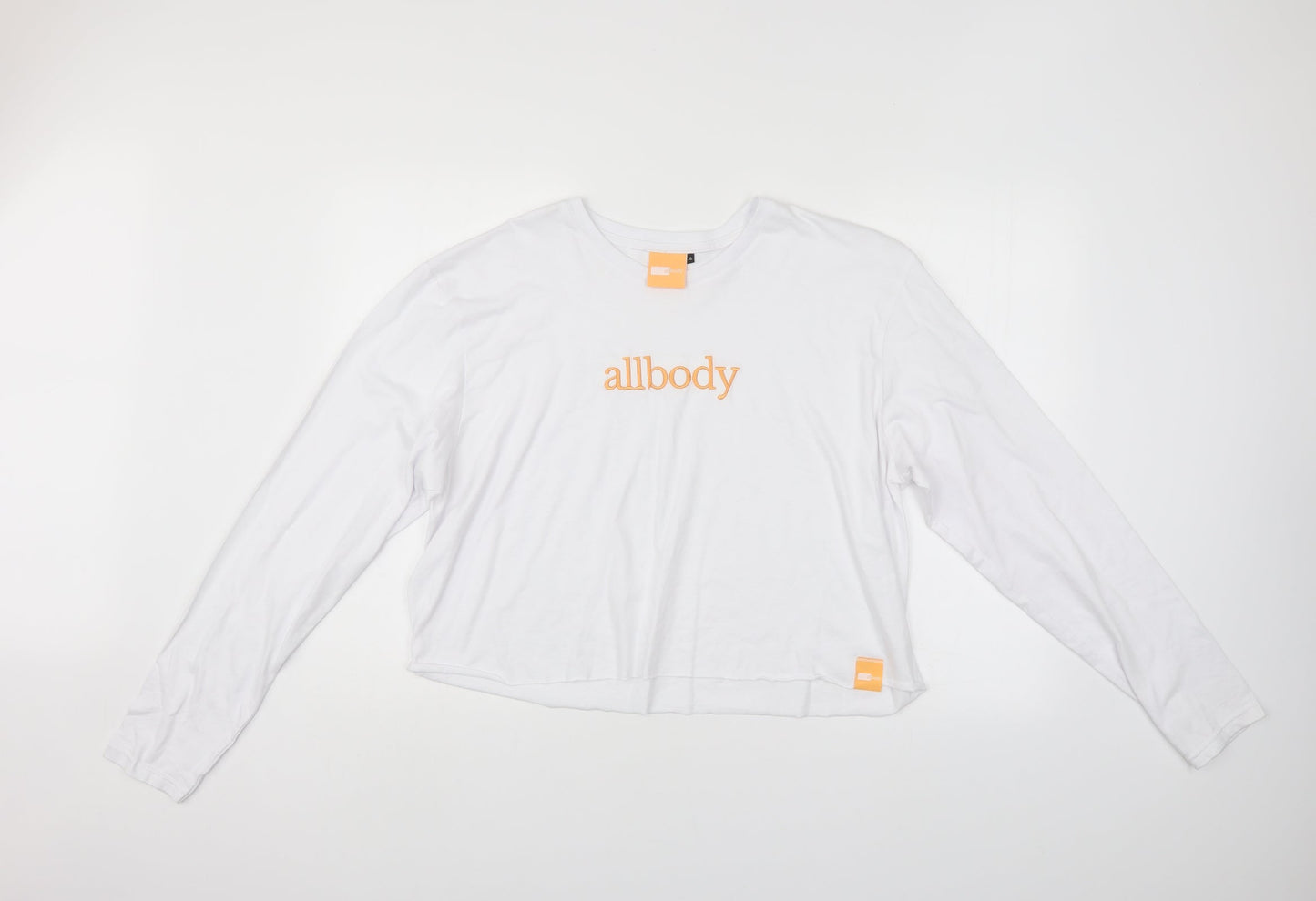 All Body Womens White   Pullover Sweatshirt Size XL