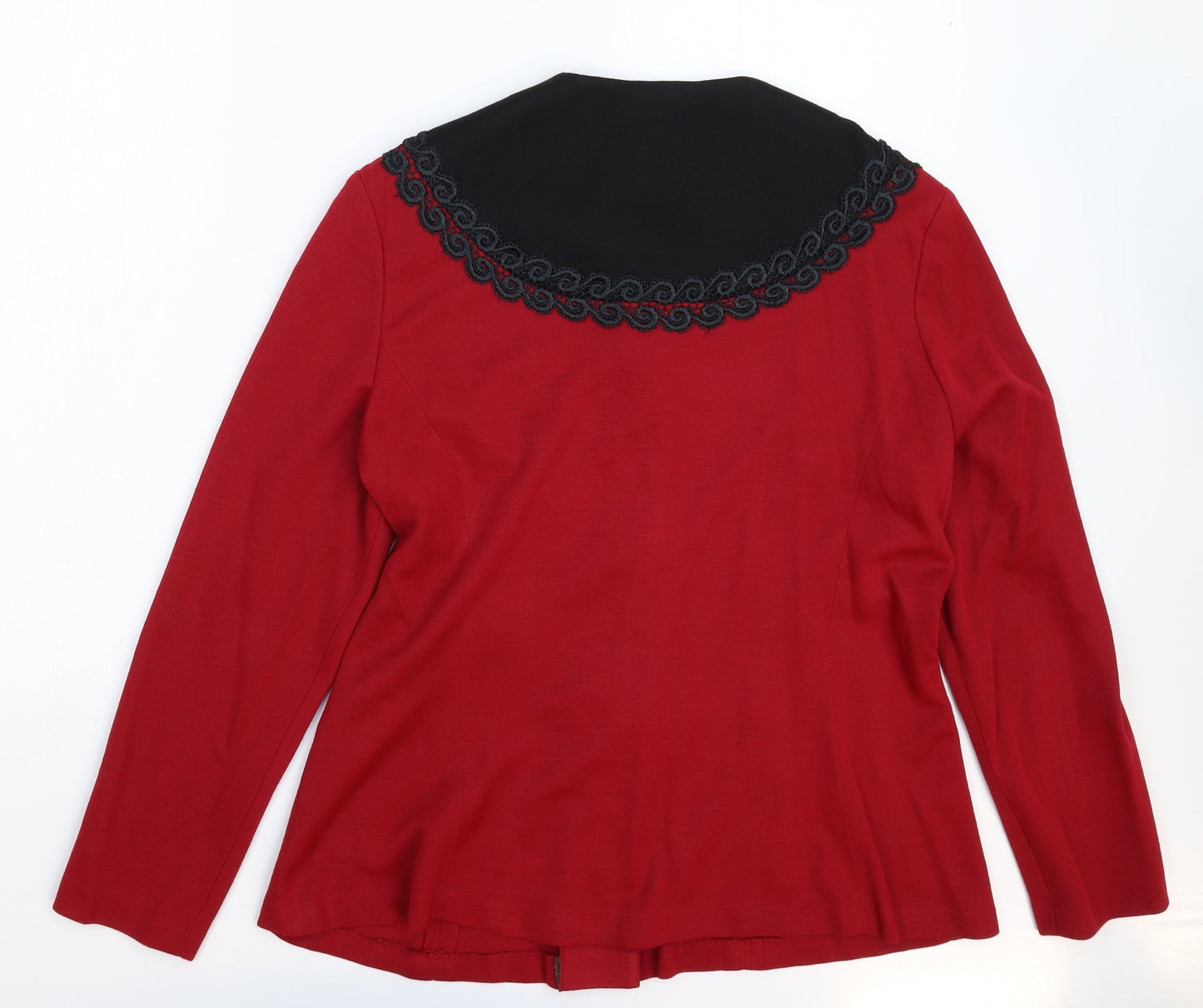Alexa Womens Red  Knit Jacket Coatigan Size 18