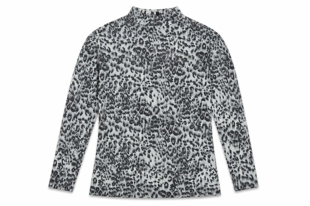 Pep&Co Womens Grey Animal Print  Basic T-Shirt Size 8