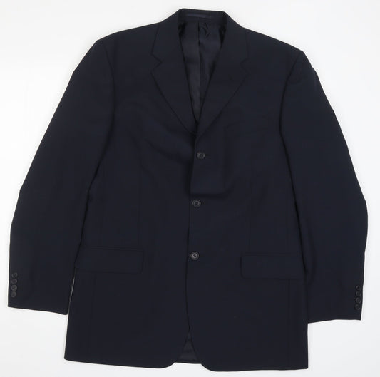 Pinstripe Mens Blue   Jacket Suit Jacket Size 40