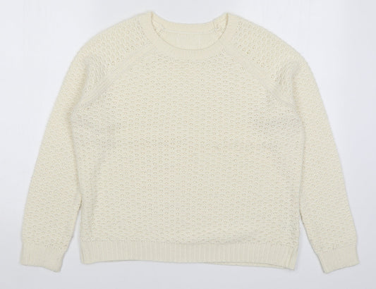 Matalan Womens Ivory  Knit Pullover Jumper Size S