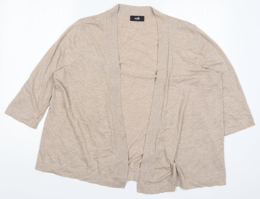 Wallis Womens Beige  Knit Cardigan Jumper Size L