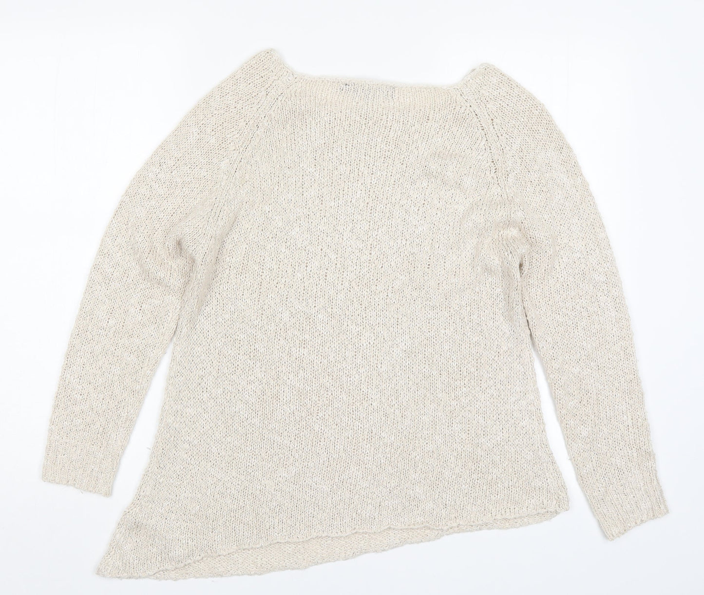 New Lok Womens Beige  Knit Pullover Jumper Size 8