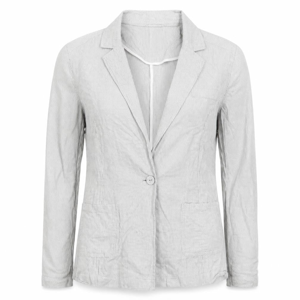 Marks & Spencer Womens Grey Striped  Jacket  Size 10