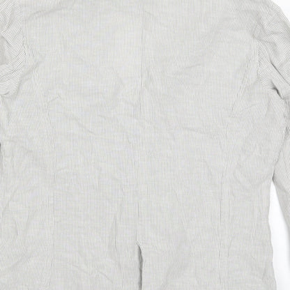 Marks & Spencer Womens Grey Striped  Jacket  Size 10