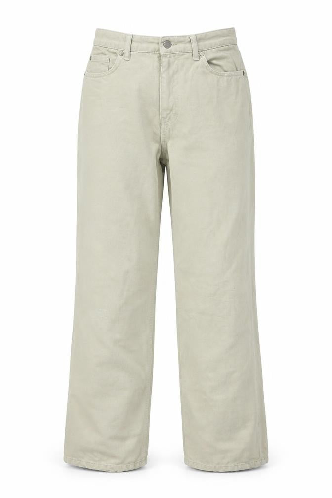 PRETTYLITTLETHING Womens Beige  Denim Straight Jeans Size 10 L29 in
