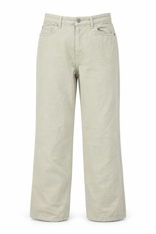 PRETTYLITTLETHING Womens Beige  Denim Straight Jeans Size 10 L29 in