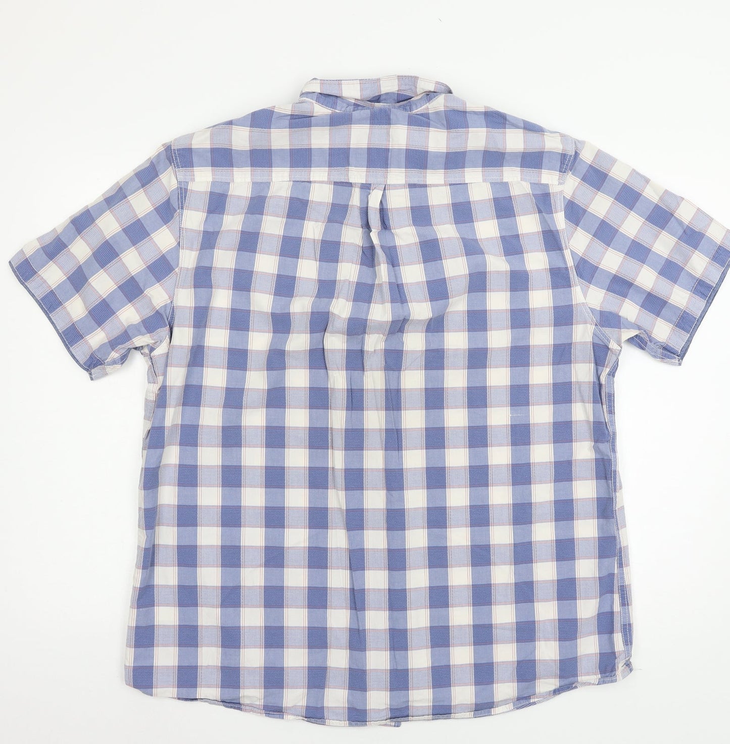Boston Crew Mens Blue Check   Button-Up Size XL