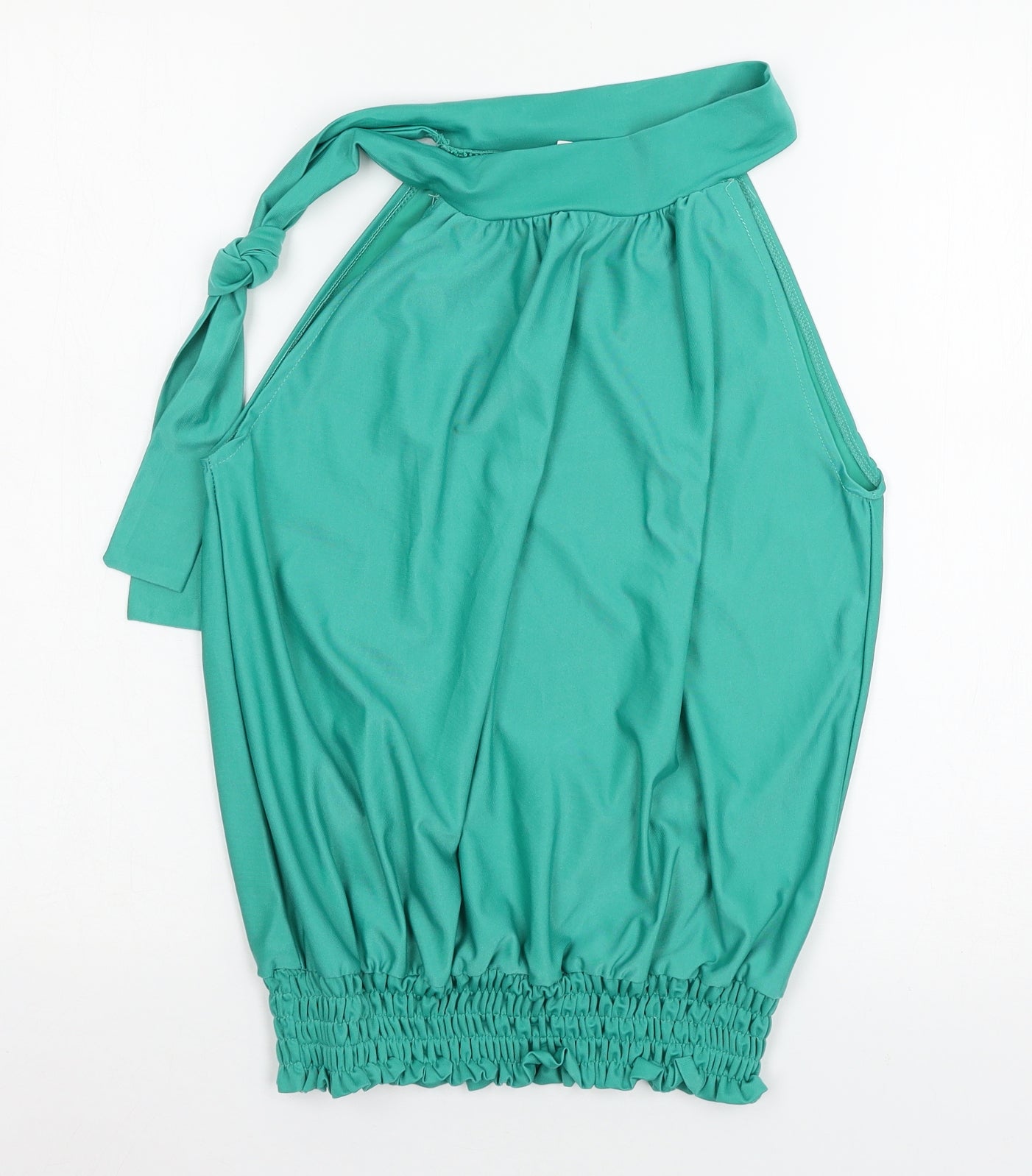 Preworn Womens Green  Jersey Basic Blouse Size L