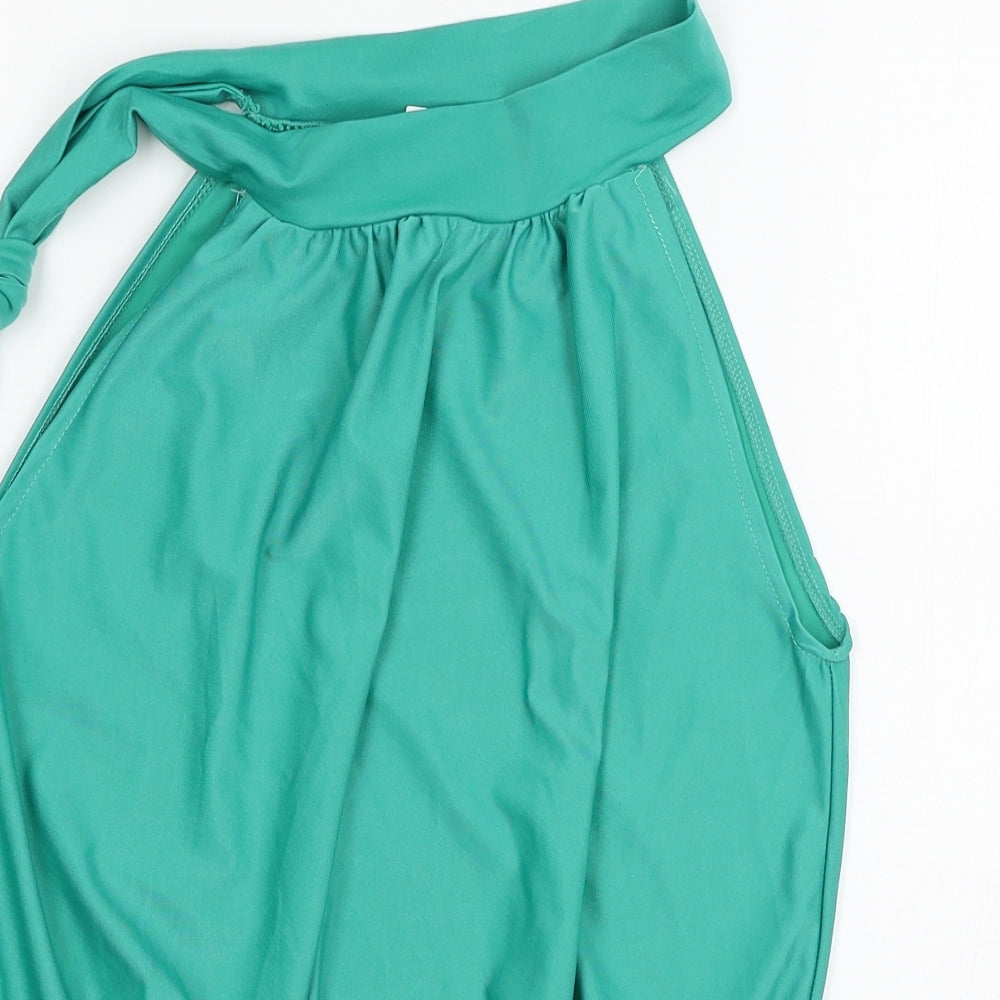 Preworn Womens Green  Jersey Basic Blouse Size L