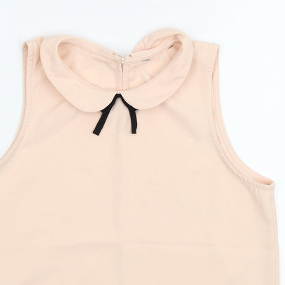 Close-up detail of Matalan girls’ pink basic blouse, size 14, years