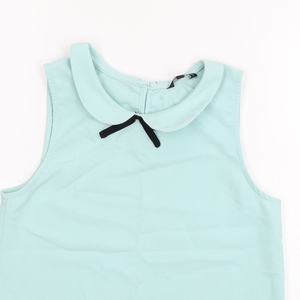 Candy Cou Girls Blue   Basic Blouse Size 12-13 Years