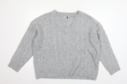 PEP & CO Womens Grey  Knit Pullover Jumper Size 16