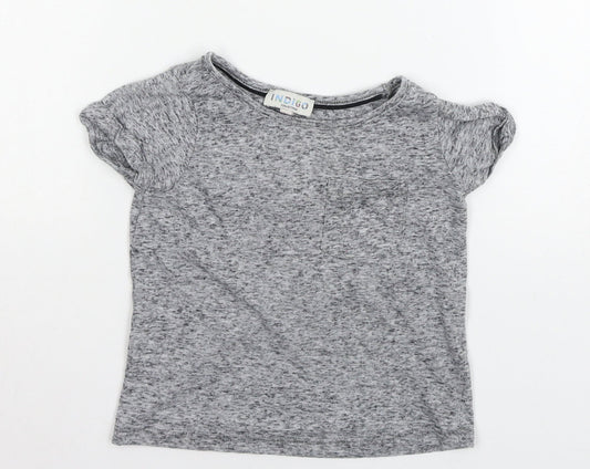 Indigo Girls Grey  Jersey Basic T-Shirt Size 4-5 Years