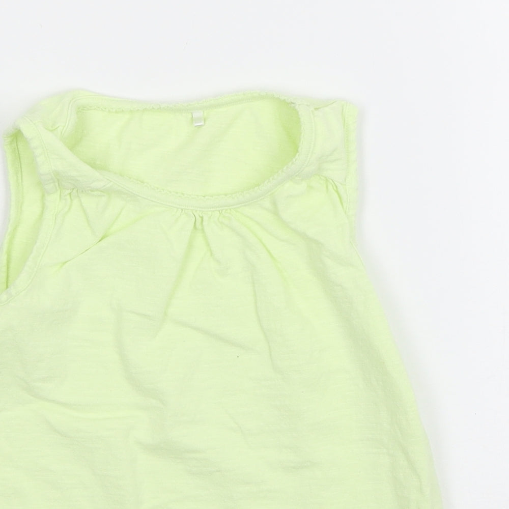 George Girls Green  Jersey Basic Tank Size 5-6 Years