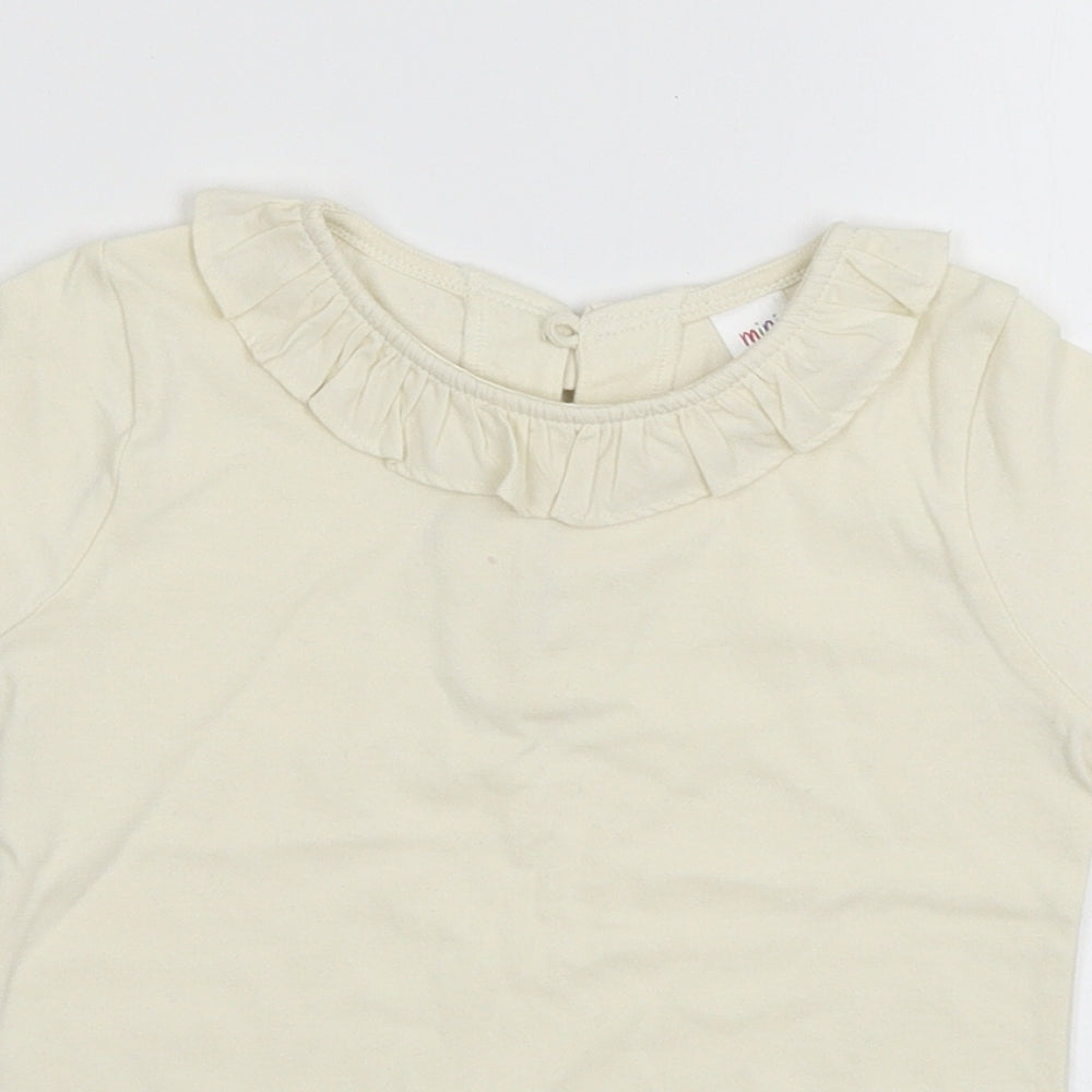 Mini Club Girls Beige  Jersey Basic T-Shirt Size 3-4 Years