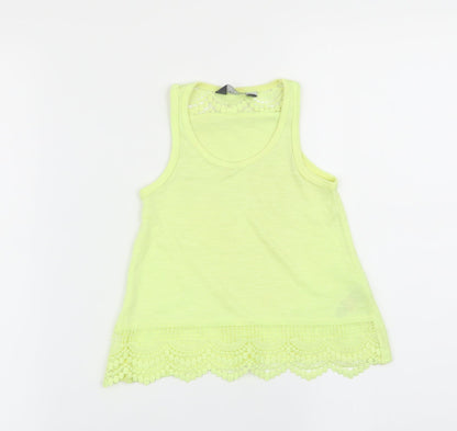 Additional front view of Primark girls’ yellow basic tank, size 3-4, years