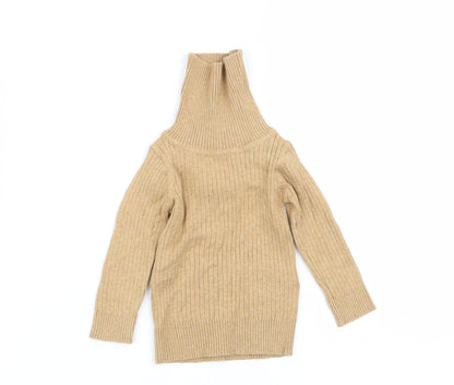 Additional front view of Next girls’ beige basic t-shirt, size 3-6, months