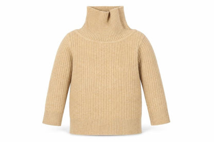 Front view of Next girls’ beige basic t-shirt, size 3-6, months