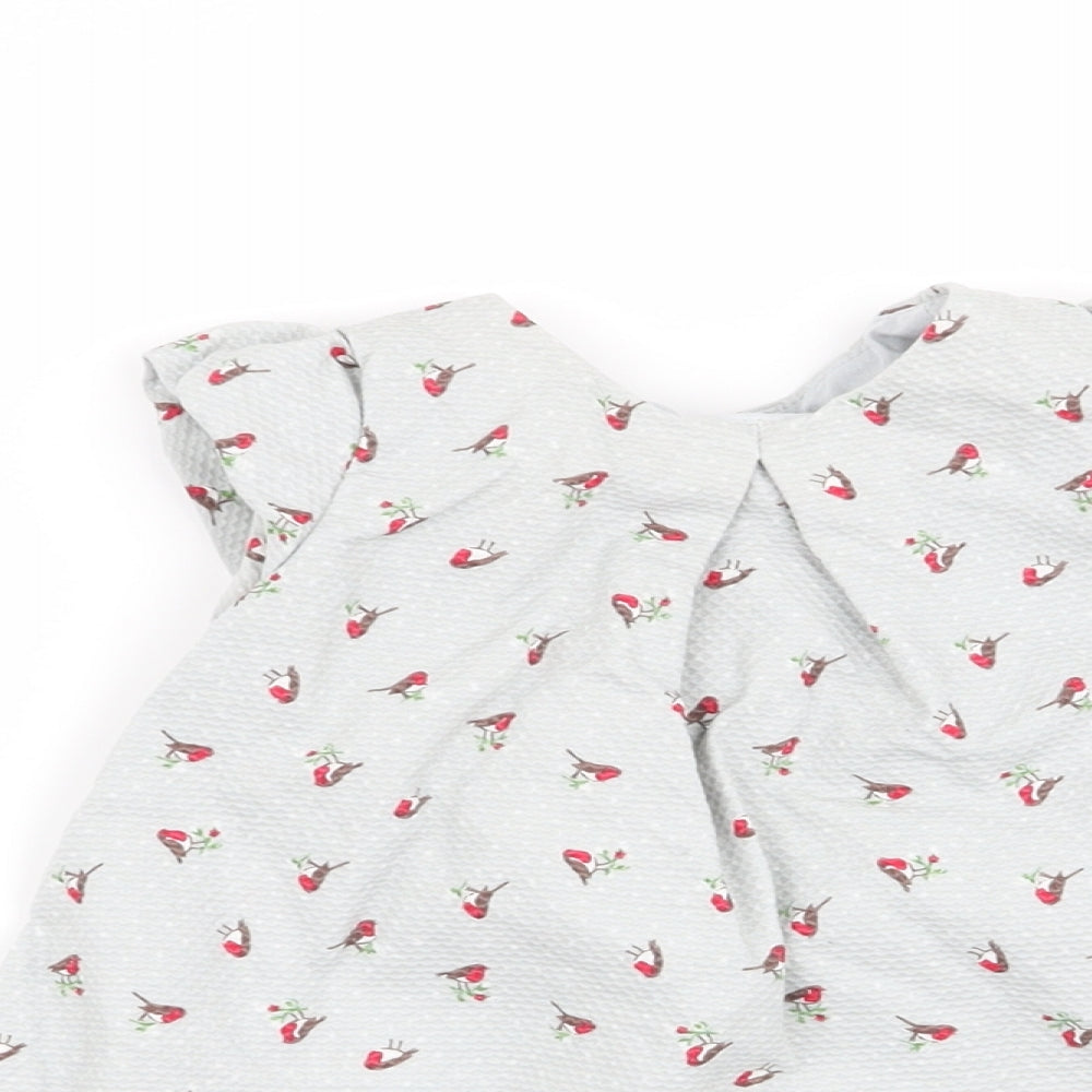 m Girls Grey   Fit & Flare  Size 0-3 Months