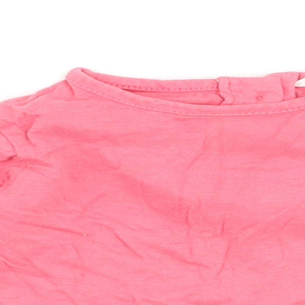 John Lewis Girls Pink   Basic T-Shirt Size 0-3 Months