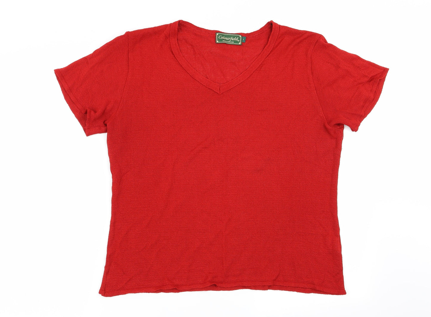 colourfield Womens Red   Basic T-Shirt Size L