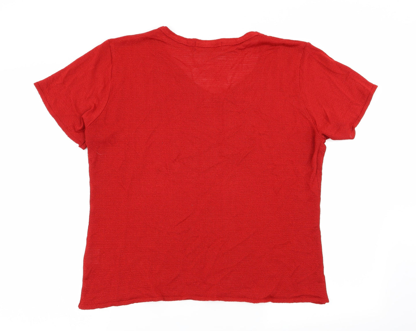 colourfield Womens Red   Basic T-Shirt Size L