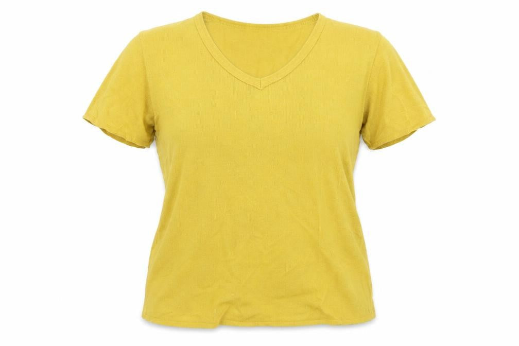 colourfield Womens Yellow   Basic T-Shirt Size XL