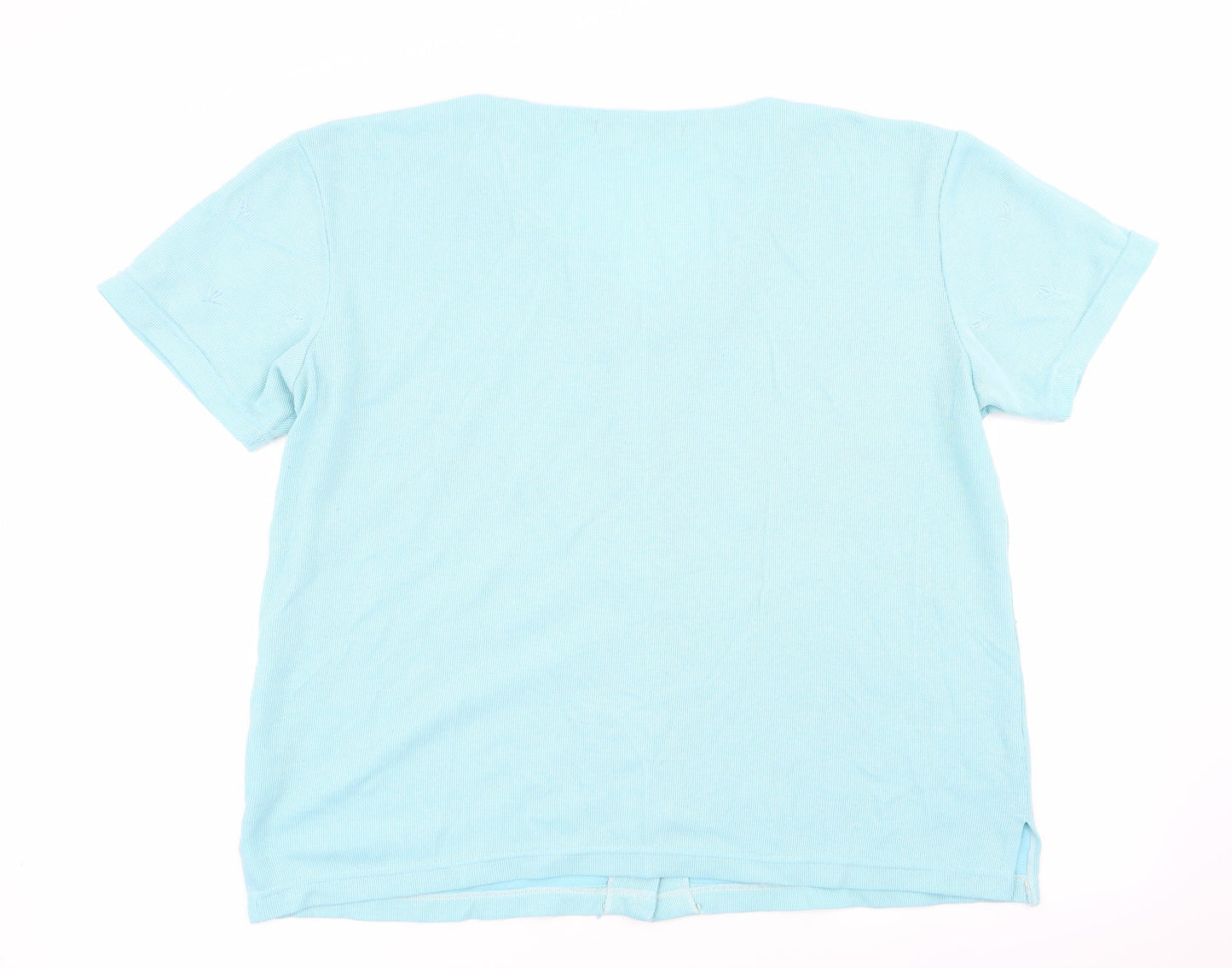Papillon Womens Blue   Basic Button-Up Size M