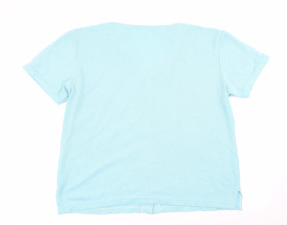 Papillon Womens Blue   Basic Button-Up Size M