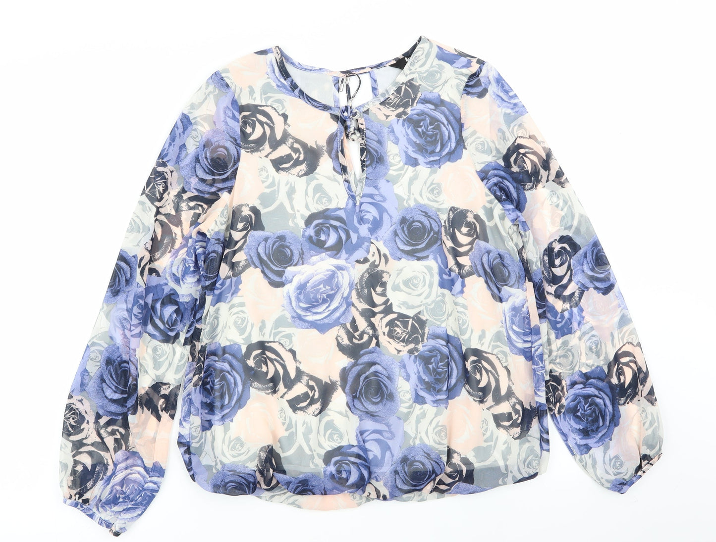 K&D Womens Multicoloured Floral  Basic Blouse Size 12