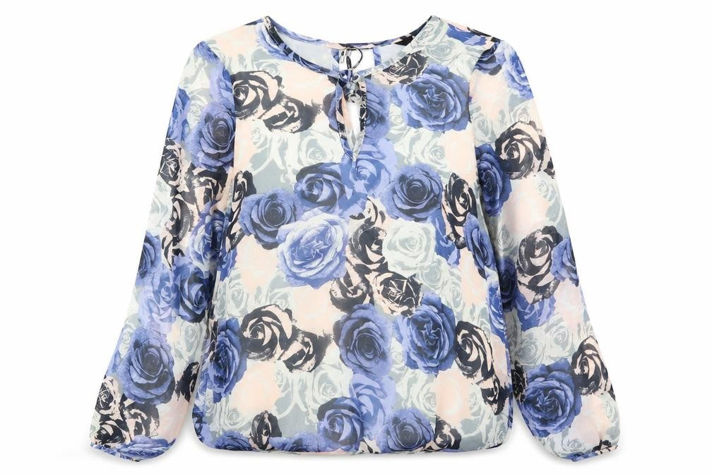 K&D Womens Multicoloured Floral  Basic Blouse Size 12