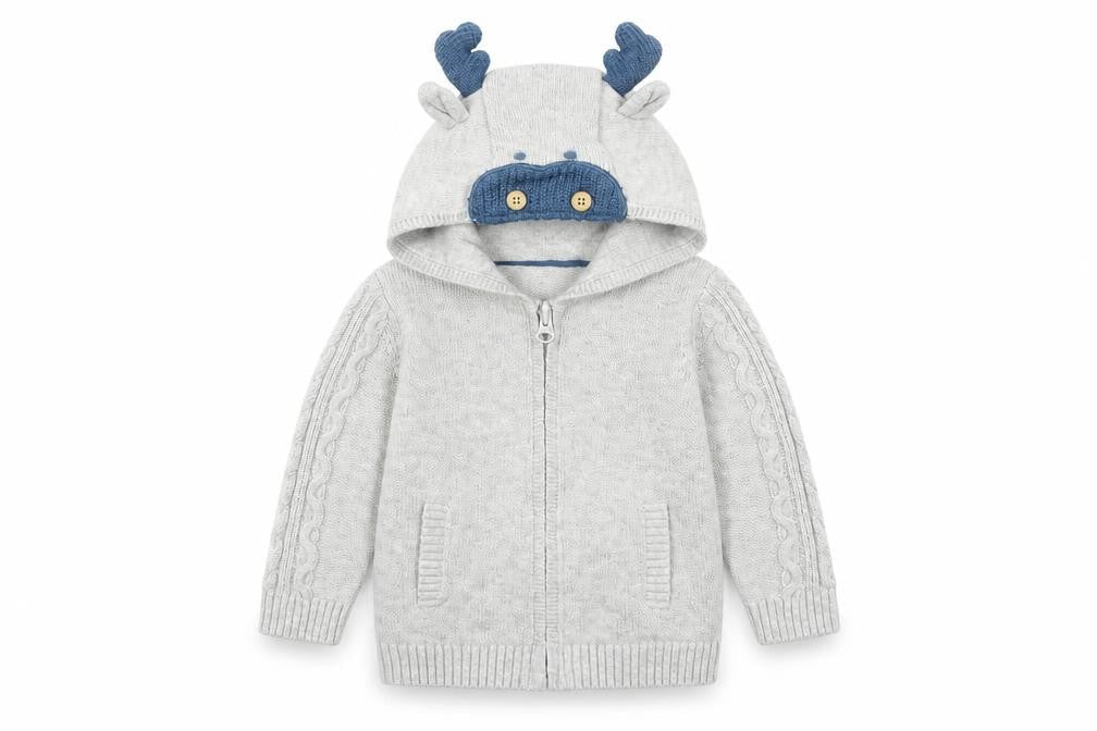 TU Baby Grey  Knit Cardigan Jumper Size 6-9 Months