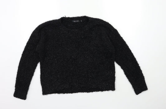New Look Womens Black  Knit Pullover Jumper Size 14