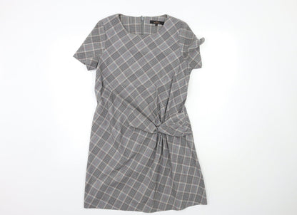 Next Womens Grey Check  A-Line  Size S